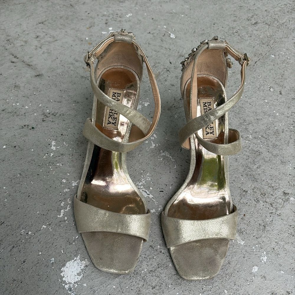 Badgley Mischka Rhinestone heels - Picture 3 of 10